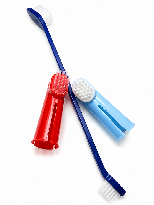 Kit 3 Escovas Dentais para Cães