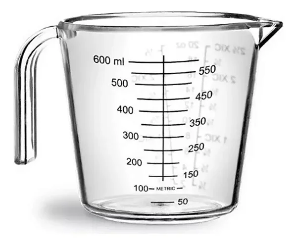 Medidor de Líquido em Acrílico 600 ml para Receitas