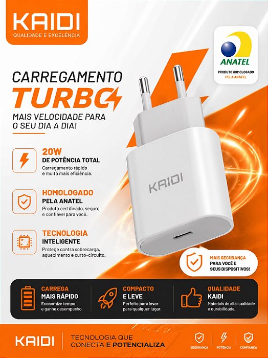 Fonte Kaidi 20w Anatel