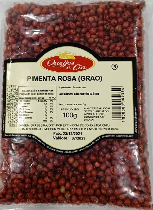 Pimenta Rosa Em Grão C/ 100 GR