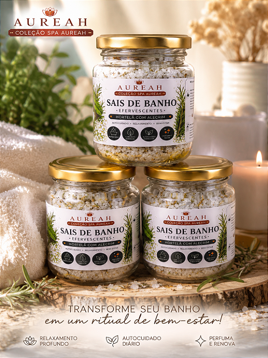 🌿 Sais de Banho Hortelã com Alecrim
