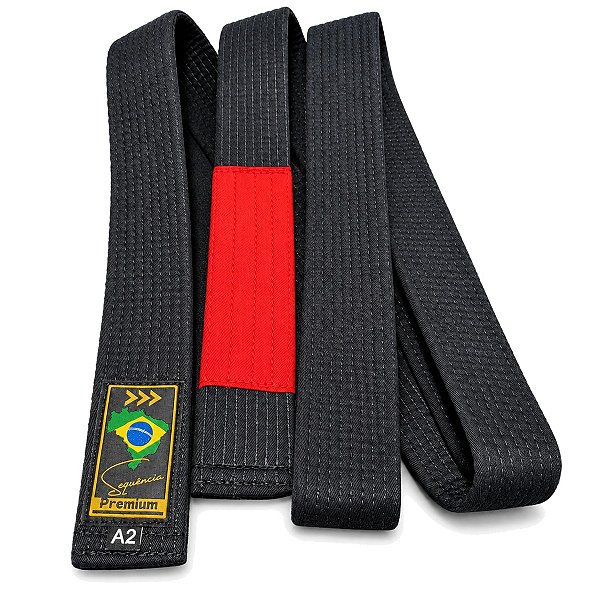 Faixa Jiu Jitsu Sequência Premium 9 Costuras Reforçadas 100% Algodão Adulto (A0 ao A6)