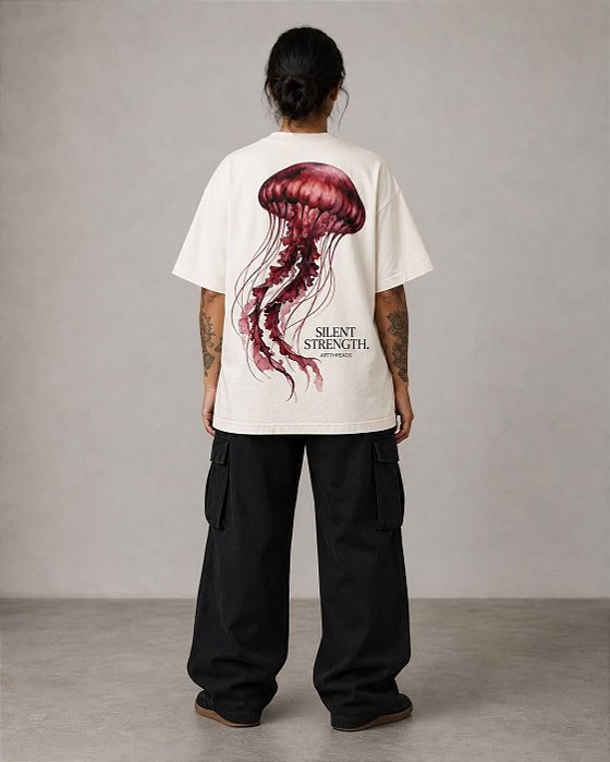 Camiseta Oversized Água-Viva – Artthreads™