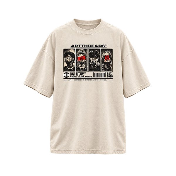 Camiseta Oversized Artthreads - Built Different Est. 2026