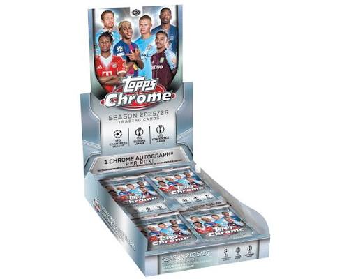 [Break X] Topps Chrome UEFA 25/26 - 2x Hobby Box - 2 Autos Garantidos - Escolha seu time/jogador