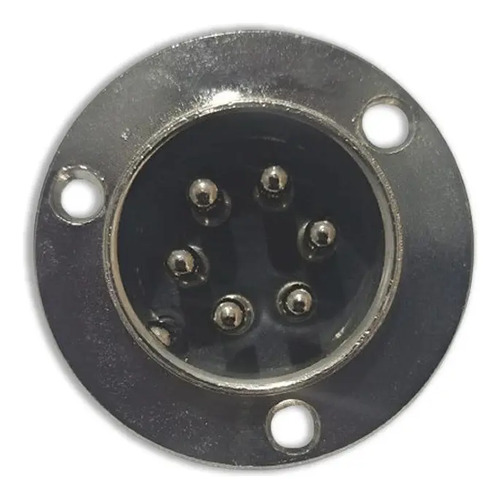 Conector 6 Vias Macho Painel 25mm