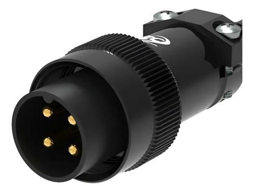 Conector Cabo Invertido M16 4c Via Macho 10a Pt Sag 1007 Preto