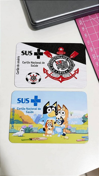 Cartão do SUS personalizado.