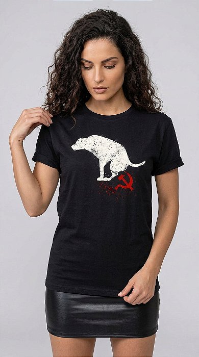 Camiseta Feminina Anticomunista Deu PT