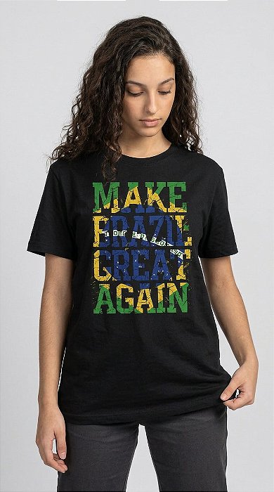 Camiseta Feminina Make Brazil Great Again – Bandeira do Brasil