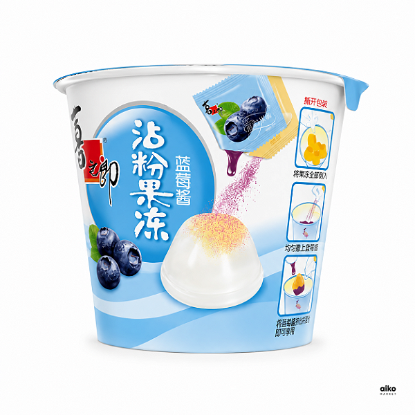Gelatina Sabor Blueberry com Complementos 135g