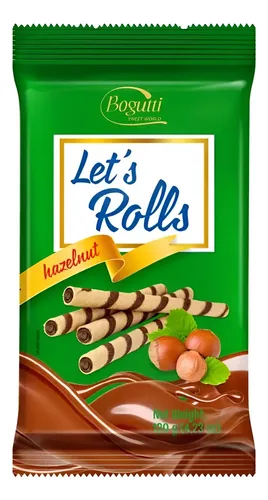 Canudos de Wafer com Recheio Sabor Avelã