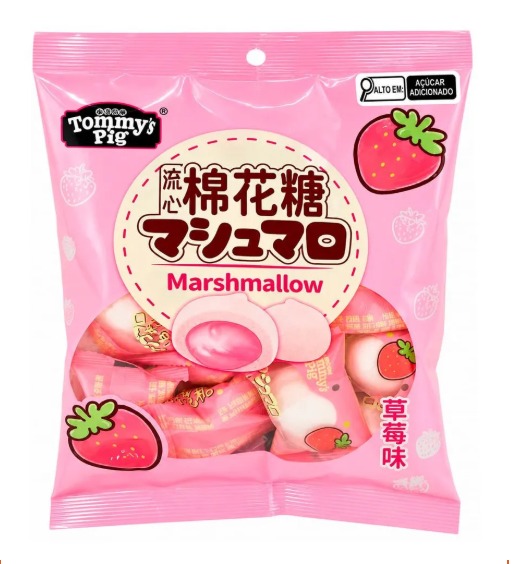 Marshmallow Recheado Sabor Morango 40g
