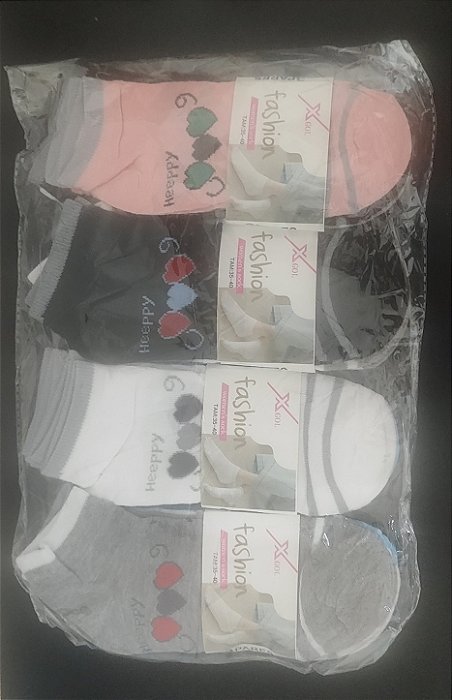 Meia cano curto feminino