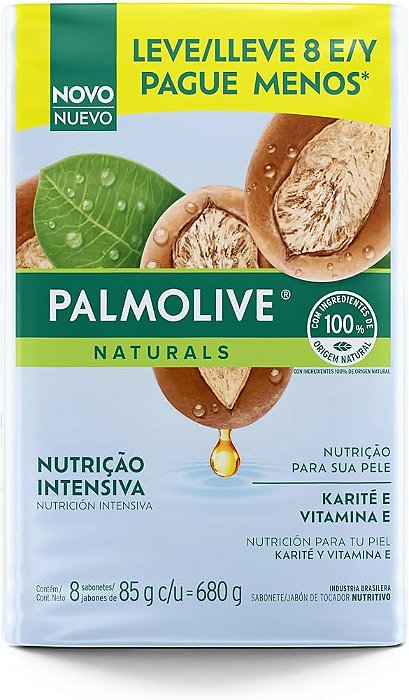 SABONETE PALMOLIVE NATURALS 8X85G HIDRATANTE