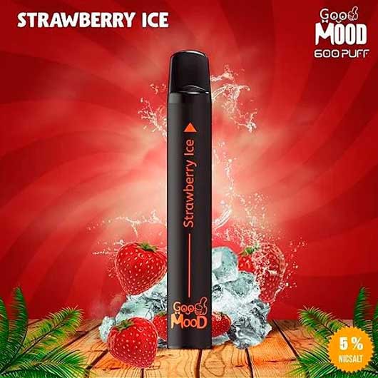 Pod Descartável Strawberry Ice 600Puffs - Good Mood