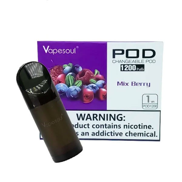 Cartucho para Pod Recarregável Mix Berry 1200 puffs- Vapesoul