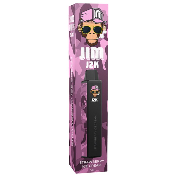 Pod Descartável Strawberry Ice Cream 2000Puffs - Jim