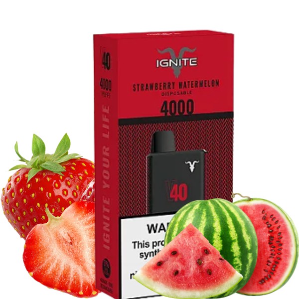 Pod Descartável V40 Strawberry Watermelon 4000Puffs - IGNITE