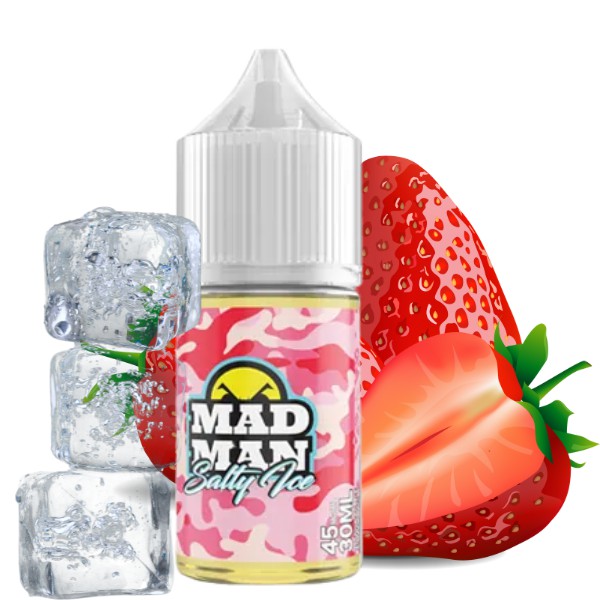 Líquido Mad Man Nic Salt Ice - Strawberry