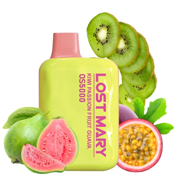 Pod Recarregável Lost Mary 5000Puffs - Kiwi Passion Fruit Guava