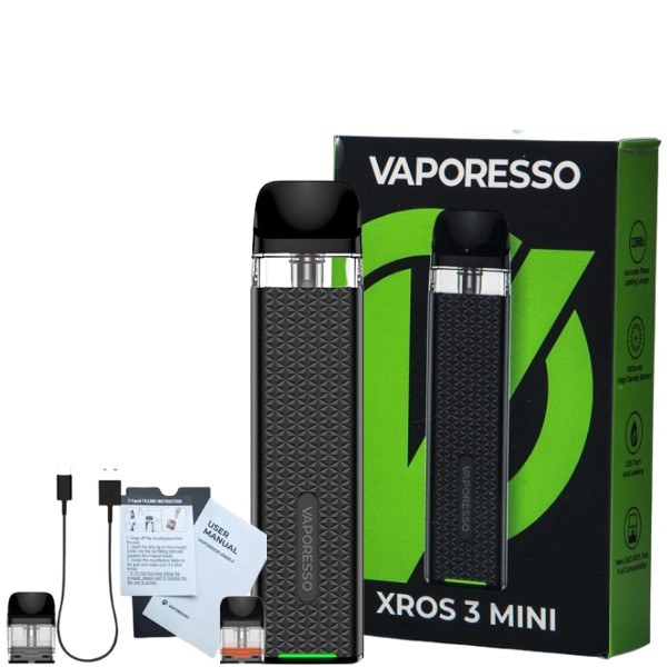 Kit Pod System XROS 3 Mini 1000mAh Vaporesso - Black