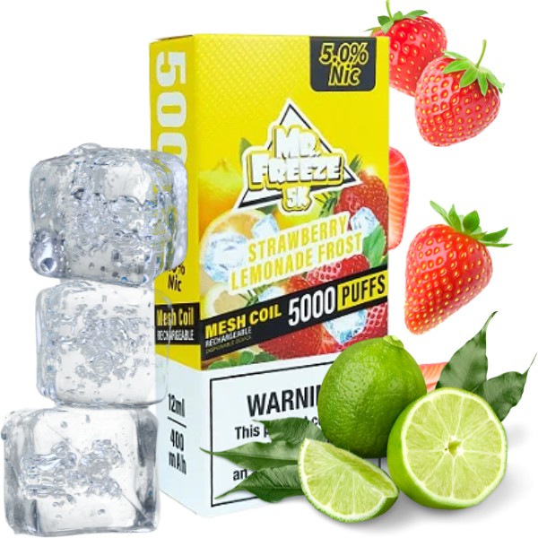 Pod Descartável Strawberry Lemonade Frost 5000Puffs - Mr Freeze