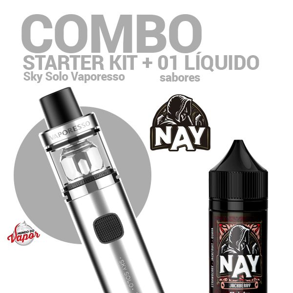 COMBO Kit Sky Solo - Vaporesso + 1 líquido Nay 0mg - 30ml