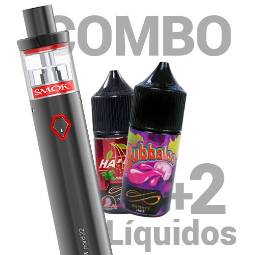 COMBO Kit Vape PEN Nord 22- Smok + 2 líquidos Infinity Sabores 0mg - 30ml