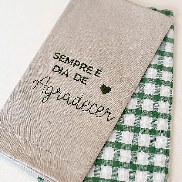 Dupla de Pano de Copa para Cozinha - Verde