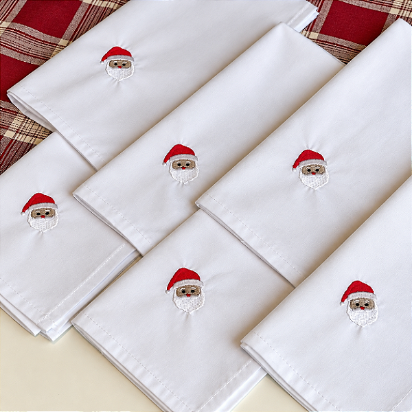 Guardanapos Bordado Papai Noel