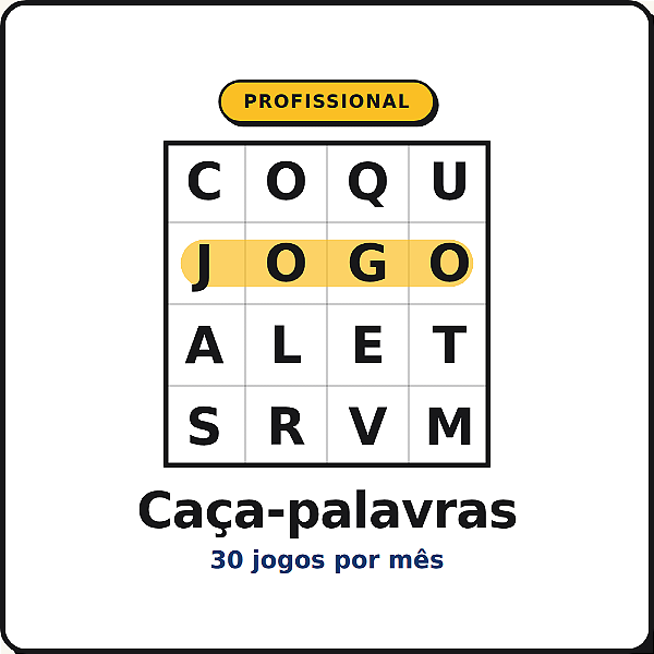 Profissional | Pacote Caça-Palavras