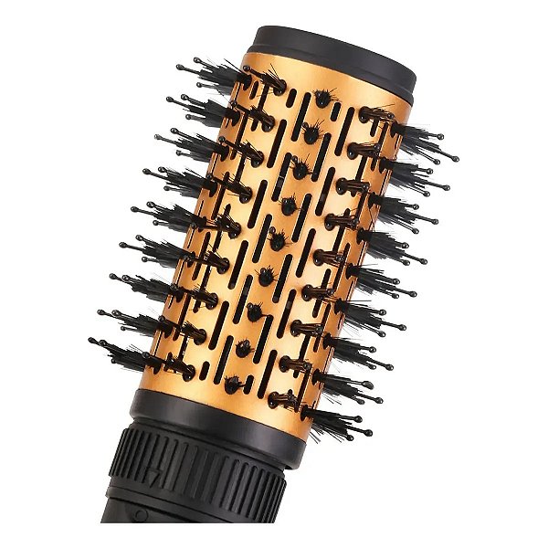 Escova Modeladora Rotativa Britânia Ber20pd 3 Temperaturas Cor Preto e Dourado