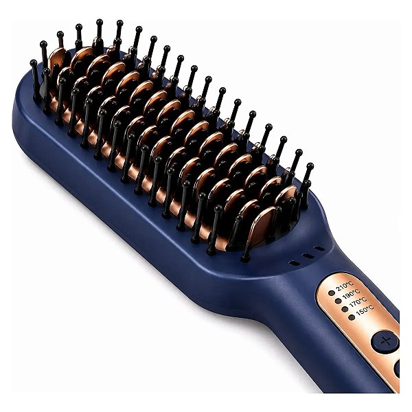 Escova Elétrica Alisadora Anti Frizz Bivolt Cabo Giratório