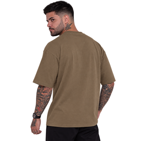 Camiseta Oversized Lisa Canela Escura