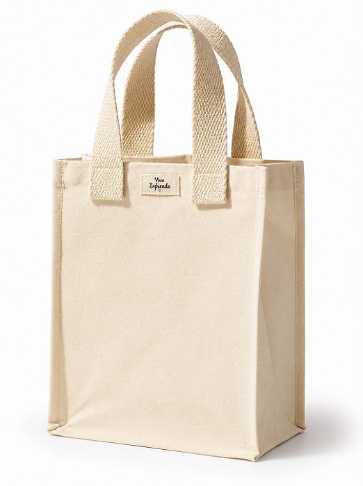 Mini Ecobag Personalizada em Algodão Cru - 13cm x 18cm