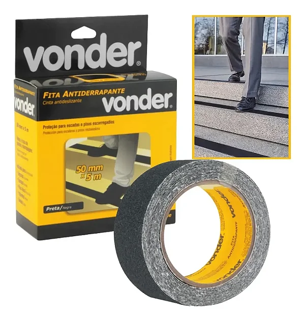 FITA ANTIDER. PRETA 50MM X 5M VONDER