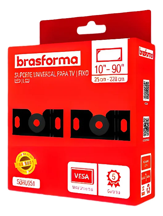 SUPORTE P/ TV FIXO UNIV. 10 A 90" BRASFO