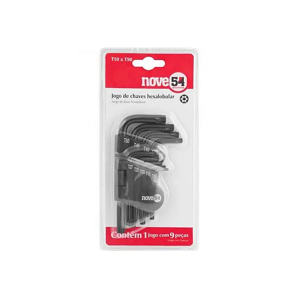 JOGO CHAVE TORX 9PC T-10 A T-50 954