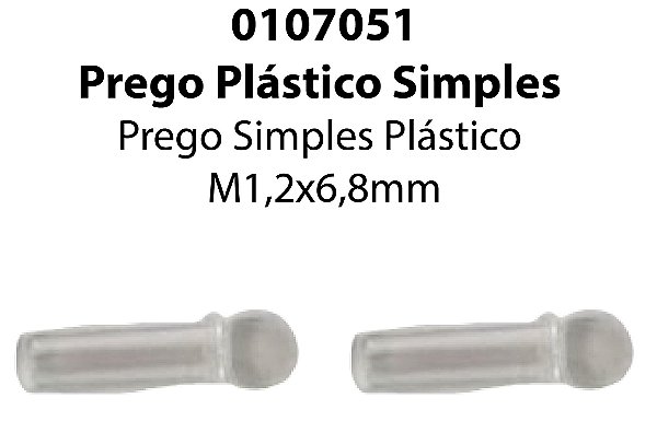 Prego Simples Plástico 1,2x6,8mm