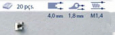 Charneira Soldar 4,0mm Frontal Direito