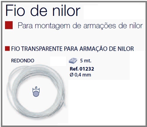 Espessura Fio Nylon D=0,4mm Cristal