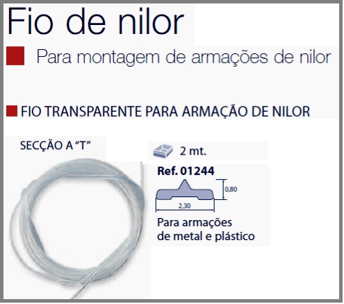 Espessura Fio Nylon T 2,30x0,80mm