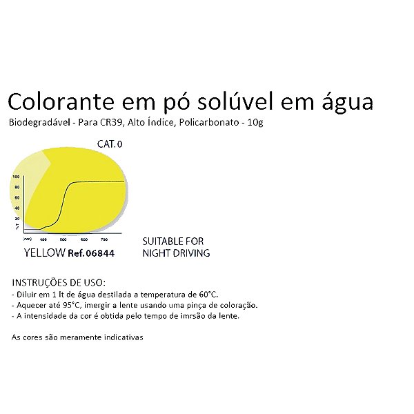 Colorante Pó Biodegradável Amarelo