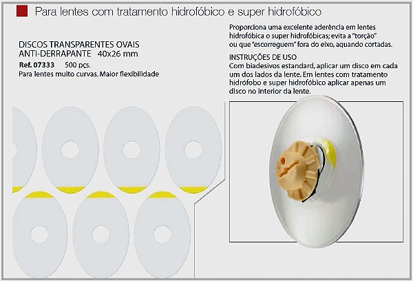 Biadesivo Transparente Hidrofobico B8 Oval Mod 7333