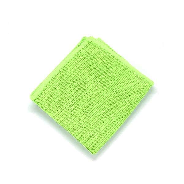 Microfibra Felpuda 15x15 Verde Limão Embalada/Bula