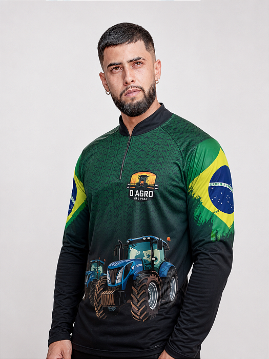 Camisa Brasil É Agro Castelli com Proteção Solar UV50+