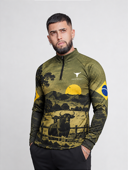 Camisa Brasil Raizes Castelli com Proteção Solar UV50+