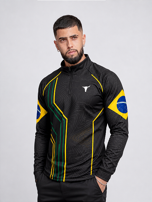 Camisa Brasil Lines Castelli com Proteção Solar UV50+