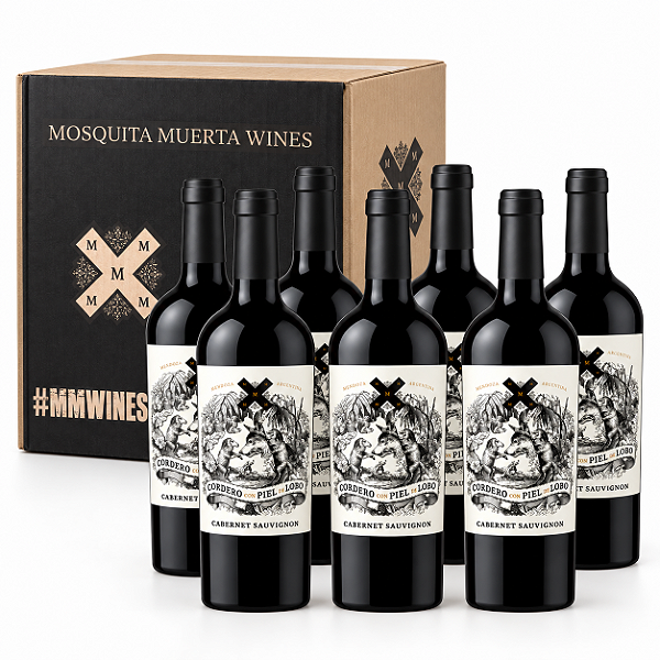 Kit Com 6 Garrafas — Vinho Cordero con Piel de Lobo Cabernet Sauvignon 750ml